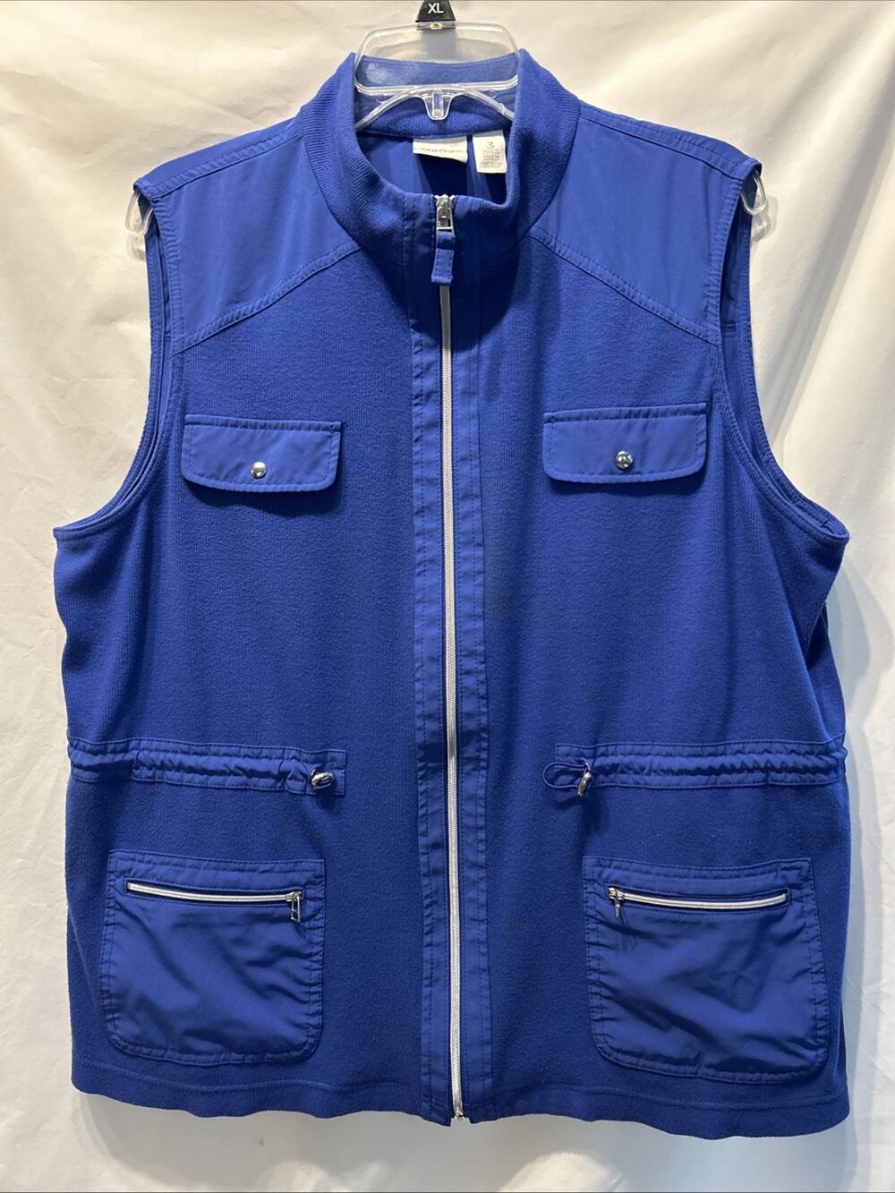 Chicos Zenergy Vest Sz XL Zip Pockets Golf Athleisure Lightweight Gorpcore